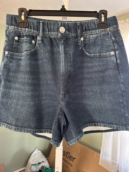 rag & bone Pants - rag & bone Dark Indigo Miramar terry shorts that look like denim